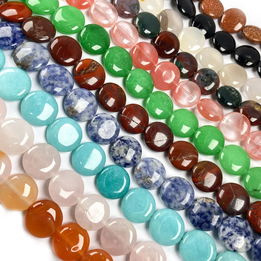 Natural Stone Round shape Loose Beads Crystal Semifinished String Bead for Jewelry Making DIY Bracelet Necklace Accessories