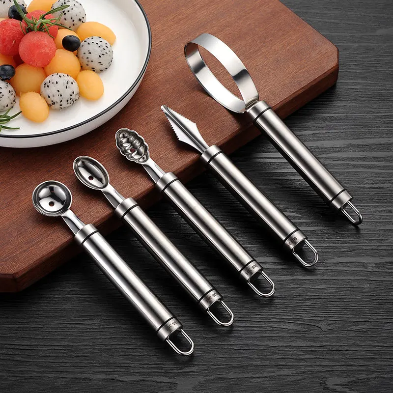 

Fruit Platter Carving Knife Melon Spoon Ice Cream Scoop Watermelon Kitchen Gadgets Accessories Slicer Tools Food Cutter