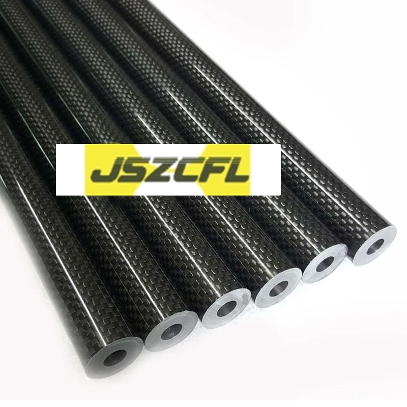 2 pces 30*26/27mm tubo de fibra de carbono 3k espessura da haste de fibra de carbono 2/1.5mm comprimento 500mm para o zangão quadcopter peças multicoptor