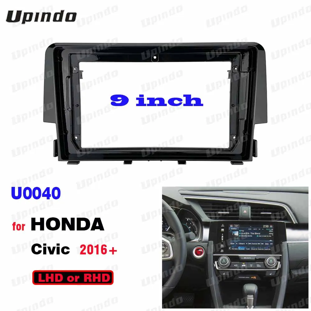 

Double Din 9 Inch Car Radio Installation DVD GPS Mp5 ABS PC Plastic Fascia Plane Frame for HONDA Civic 2016+ Dash Kit