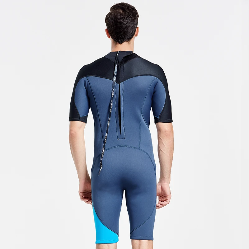 SBART traje de baño de neopreno de 2mm para hombre, traje de baño de manga corta de retazos, traje de buceo, ropa de buceo de una pieza, surf, Medusa