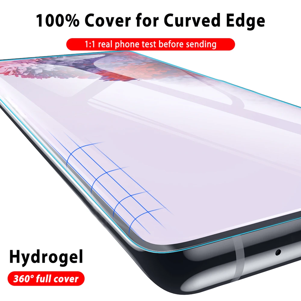 Protecteur d'écran, 2 pièces, Film Hydrogel pour Samsung Galaxy A50 A71 A70 A51 Note 8 9 10 20 Ultra S8 S9 S10 S20 Plus S10e S7 Edge