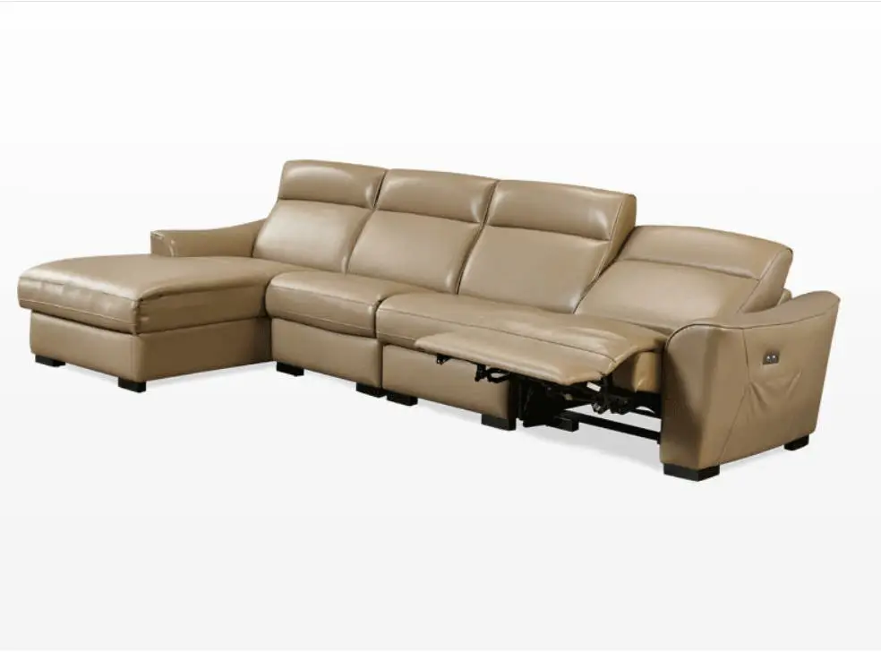 

living room Sofa set диван мебель кровать muebles de sala electric L recliner genuine leather sofa cama puff asiento sala futon