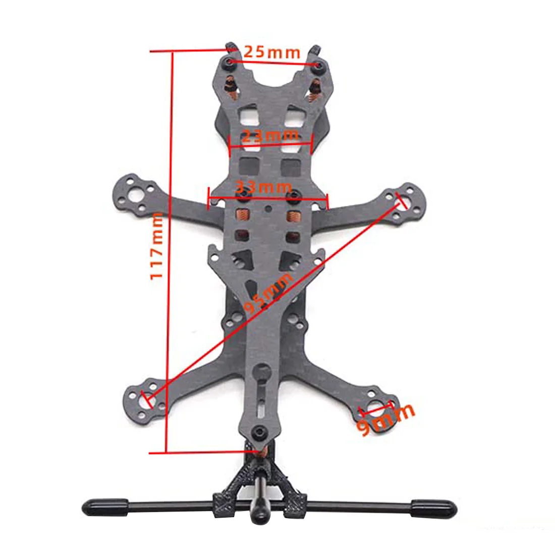 Diy-Dronフレームキットx955mmカーボンファイバー,2インチホイールベース,3-4sのサポート,リモート制御用fpv,屋内ドローン用