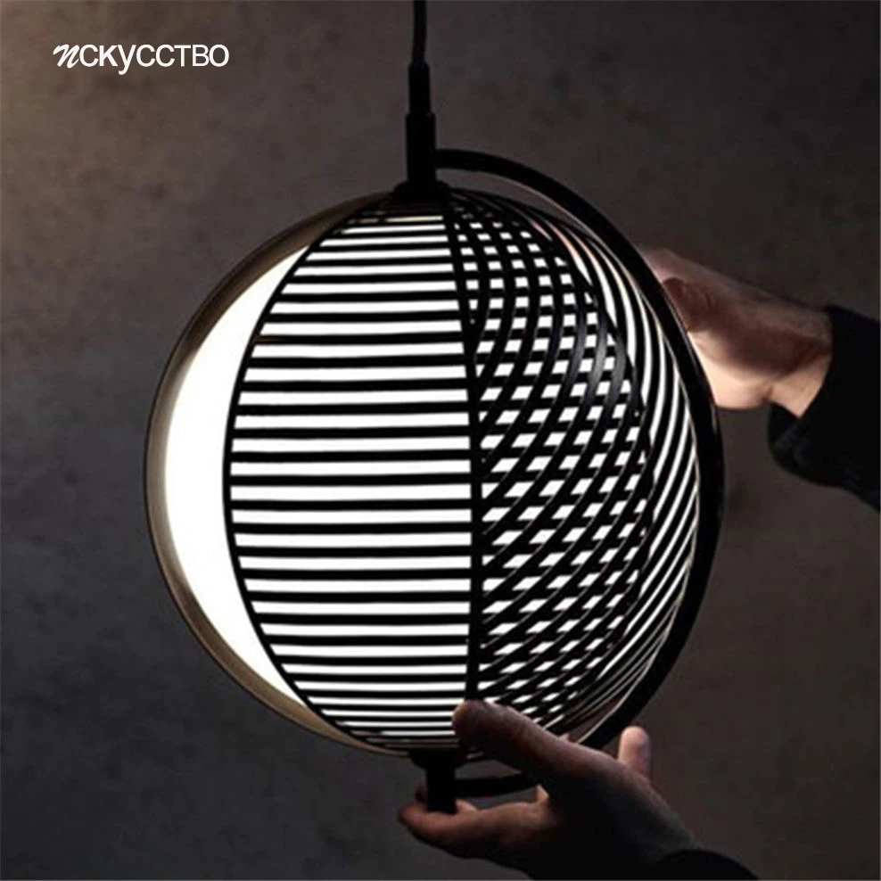 

Postmodern Iron Net Globe Glass Pendant Lights Nordic Design Suspension Led Luminaire Coffee Store Bar Indoor Lighting Fixture