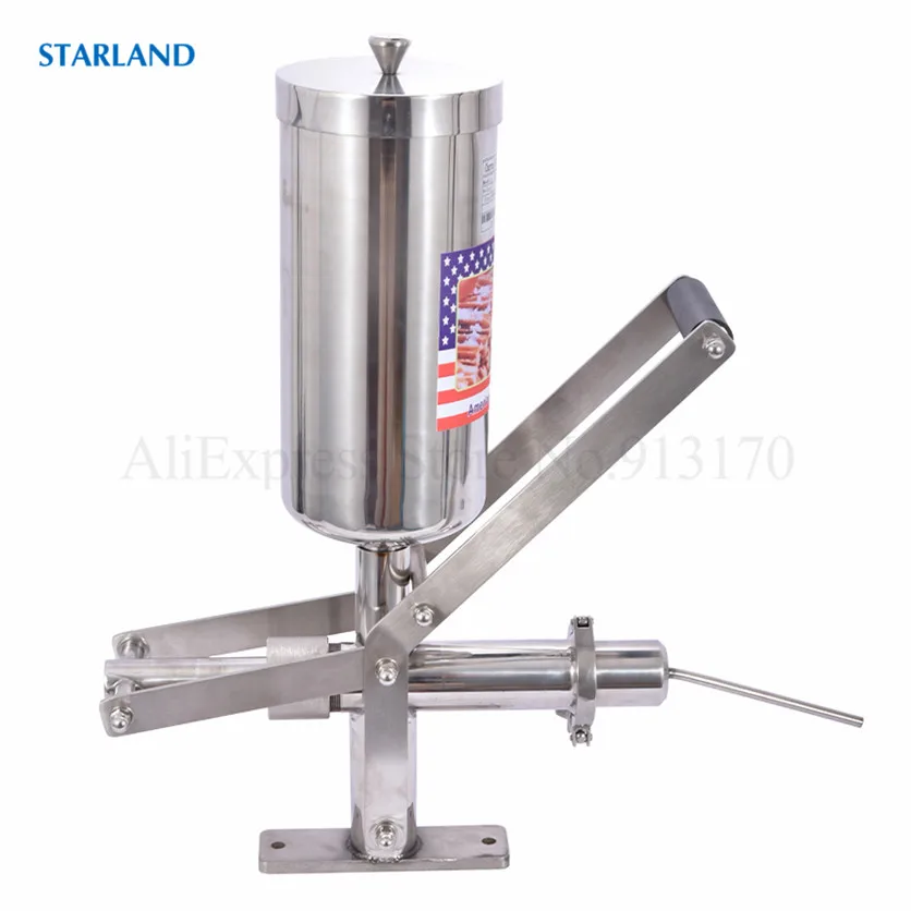 1 Commercial Churros Filler Puff Jam Cream Filling Machine Stainless Steel Chocolate Churro Injector Manual Operation Tool 5L