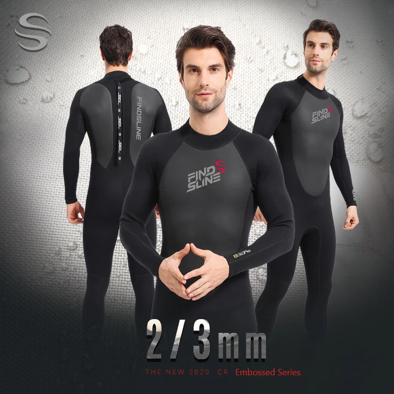 SLINX 3/2mm Keep Warm Neoprene Wetsuits Men Full Body One-Piece Scuba Diving Surfing Snorkeling Spearfishing Swimsuit Sunscreen