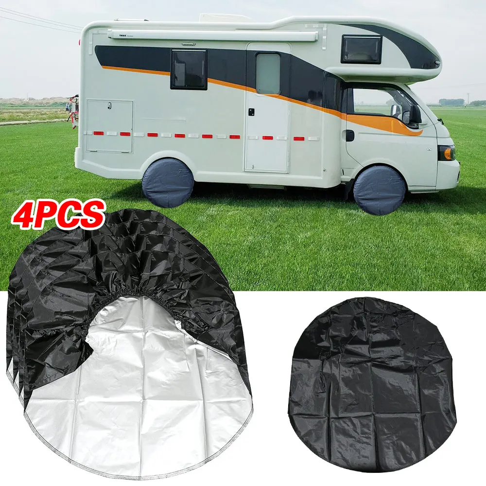 4PCS 27-32 inch Car Tires Storage Bag Wheel Tire Covers Case Vehicle Wheel Protector for RV Truck Car Camper Trailer Wheel Cover