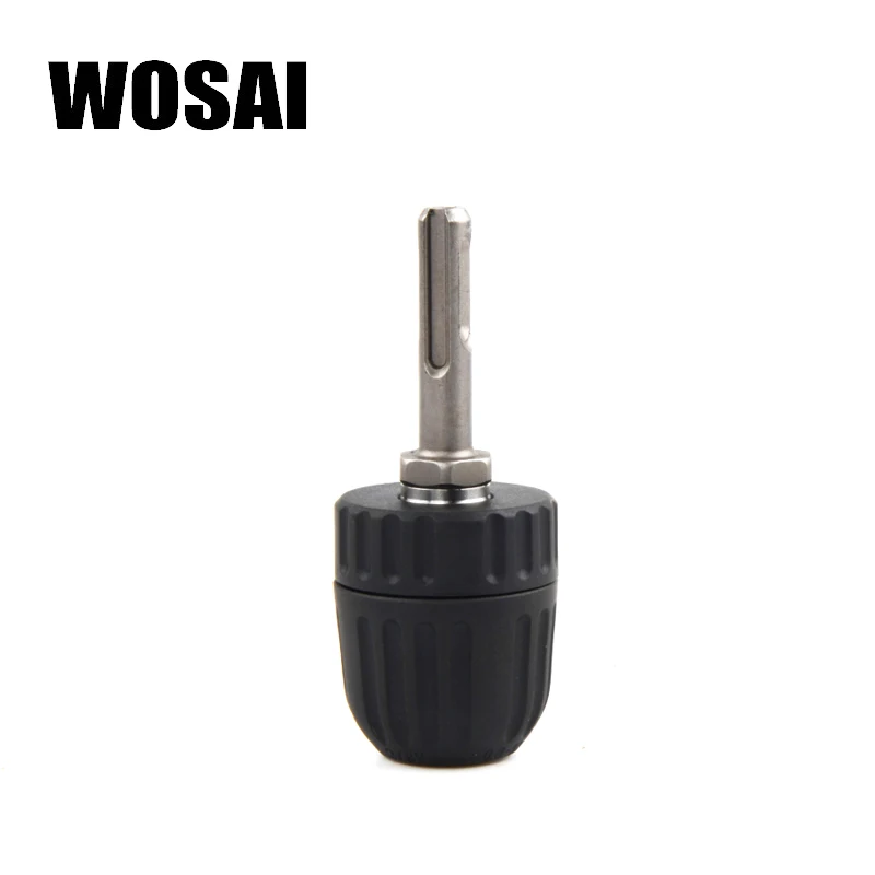 WOSAI Keyless Adapter Impact Driver 0.8-10mm Hex Shank Adapter Clamping Range Driver Tool Thread 3/8\