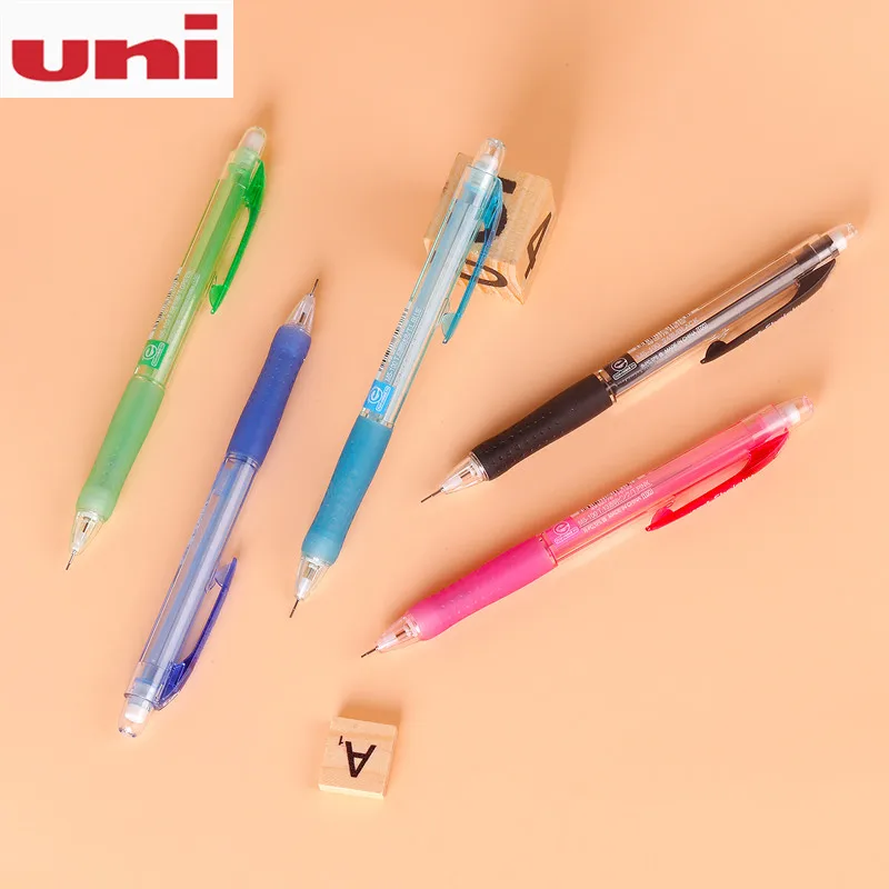 

1Pc Japan UNI Automatic Pencil M5-100 Transparent Rod 0.5mm Primary School Children Writing 5 Color Optional Office Supply