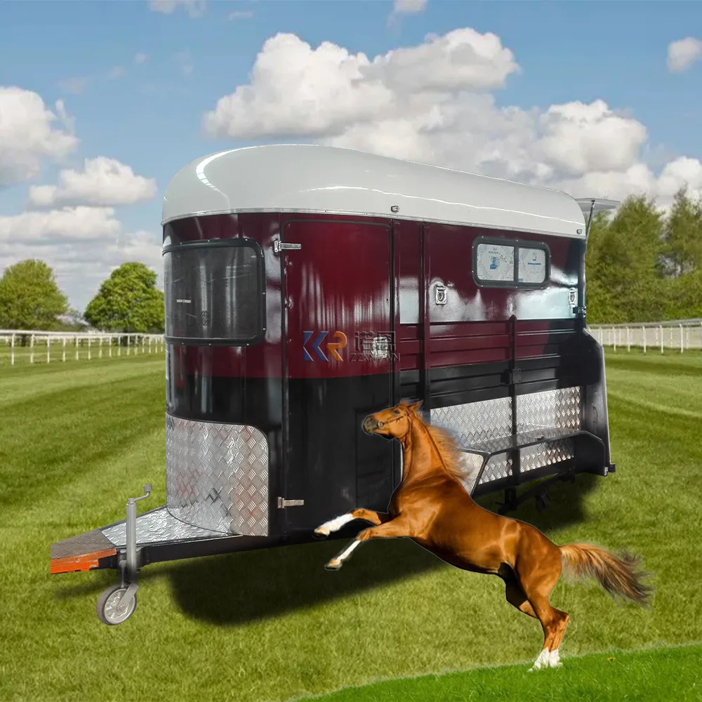 2 Horses Straight Load Horse Trailer Standard Horse Float Trailer with Factory Price