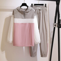 150Kg Plus Size Women's Bust 157cm Spring Fashion Slimming Casual Workwear Two-Piece Suit Pink 6XL 7XL 8XL 9XL 10XL Loose Sets