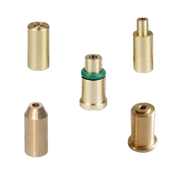 Complete 5 Styles Refill Butane Gas Copper Nozzle Adapter For Dupont Lighter Yellow/Red/Green/Blue Caps Brass Inflatable Head