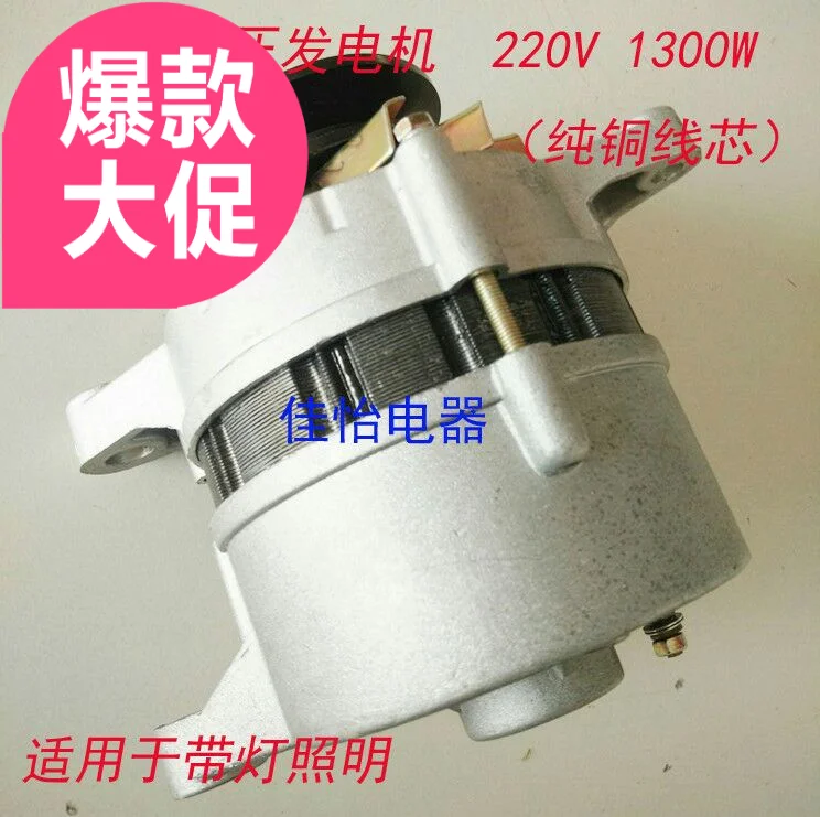 220v High-Power Small Generator 1300W Permanent Magnet Brushless Constant Pressure Household Fine Copper Wire Core