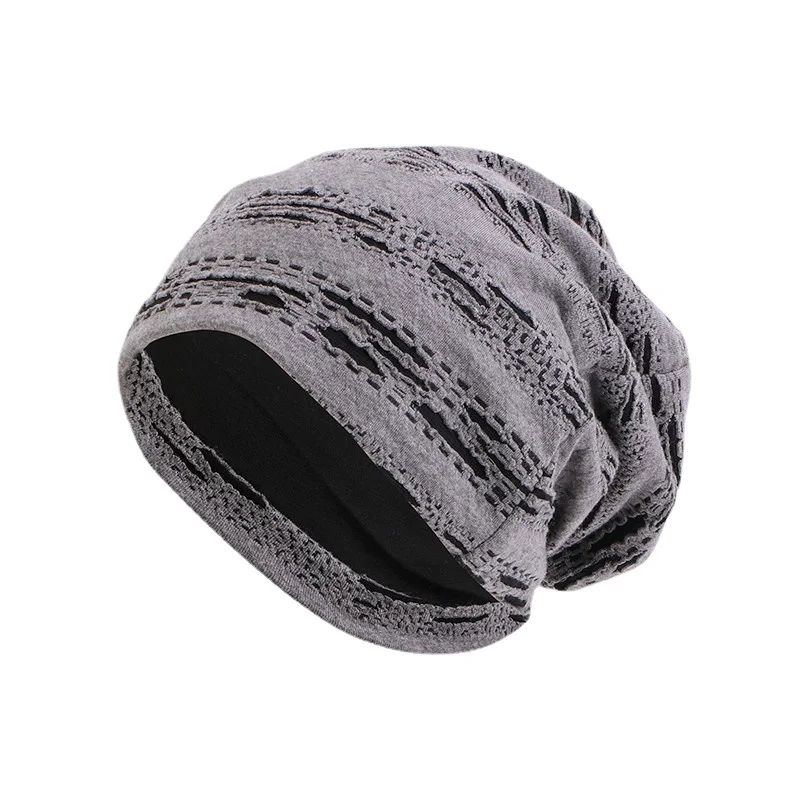 Double Fabric Hats Skullies & Beanies For Adult Unisex Solid Spring Autumn Hats