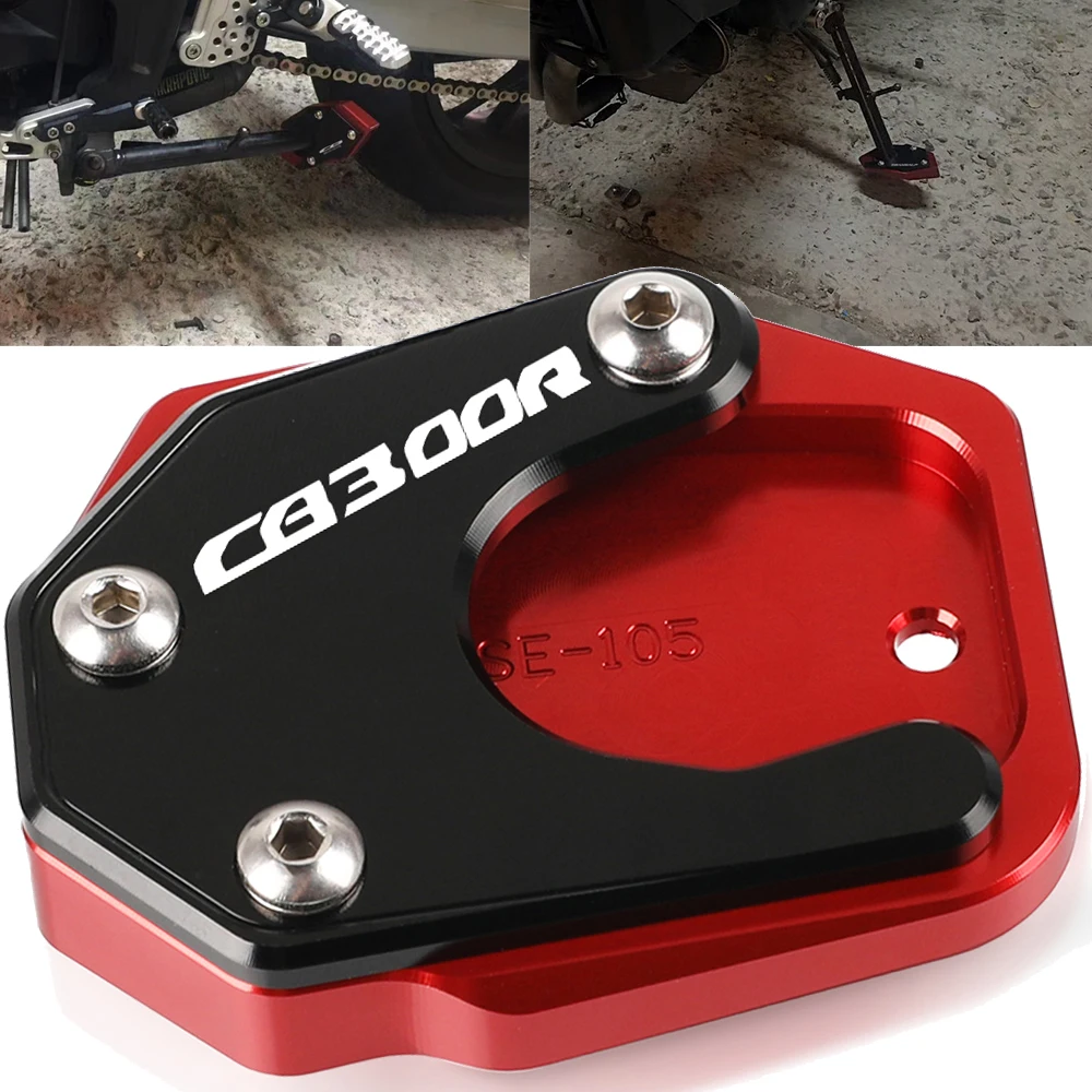 

For Honda CB300R 2018 2019 2020 Motorcycle CNC Kickstand Foot Side Stand Extension Pad Support Plate Enlarge Stand CB 300R LOGO