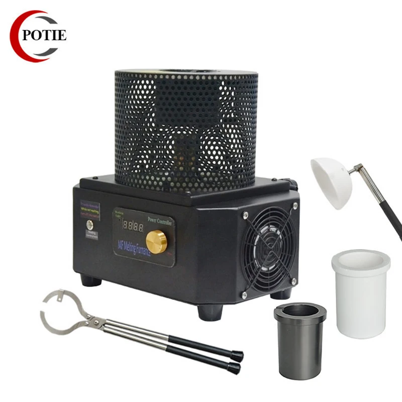 

110V Mini Induction Melting Furnace 1KG Gold Capacity Smelting Machine For Silver Gold Cooper Casting Jewelry Tool 1200 Degrees