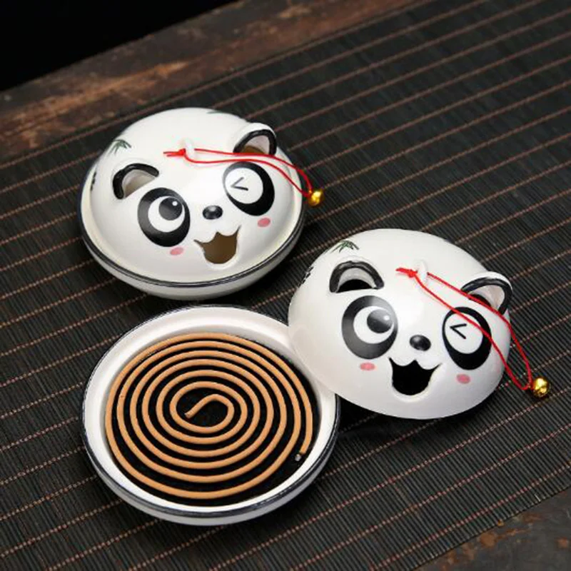 

Creative Panda Animal Coil Incense Burner Aroma Burner Aromatherapy Furnace Cone Diffuser Holder Home Decor