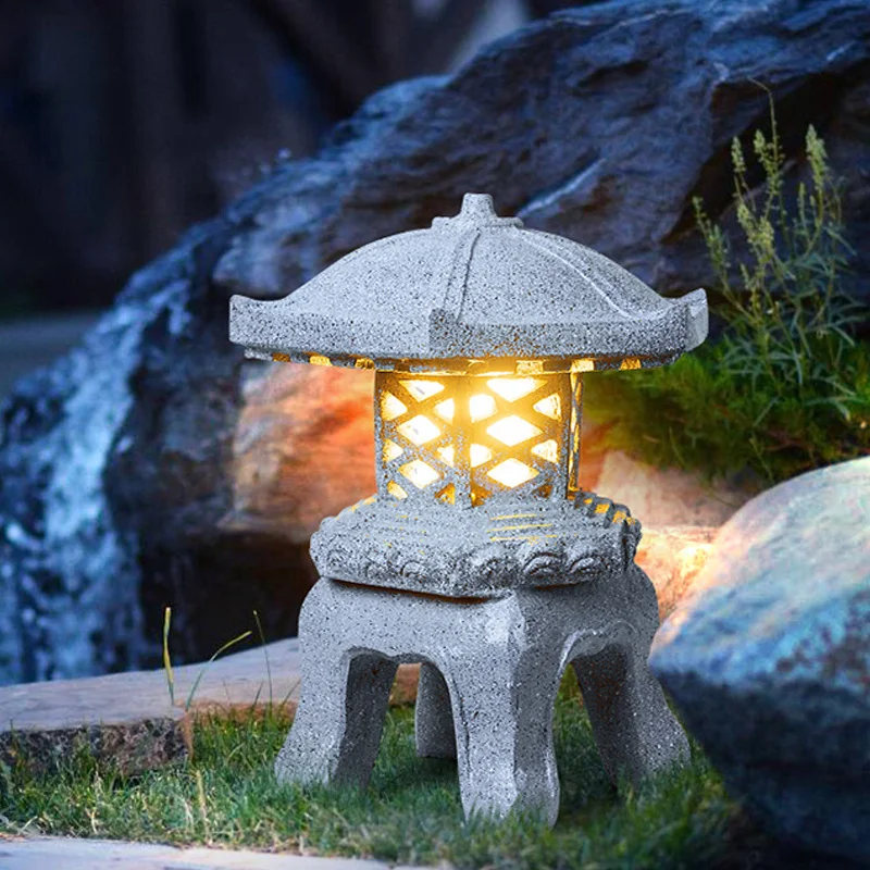 Creative Pavilion Shape Grassland Light Villa Courtyard Garden Lane Landscape Pavilion Park Real Estate Decorative Lawn Lamp