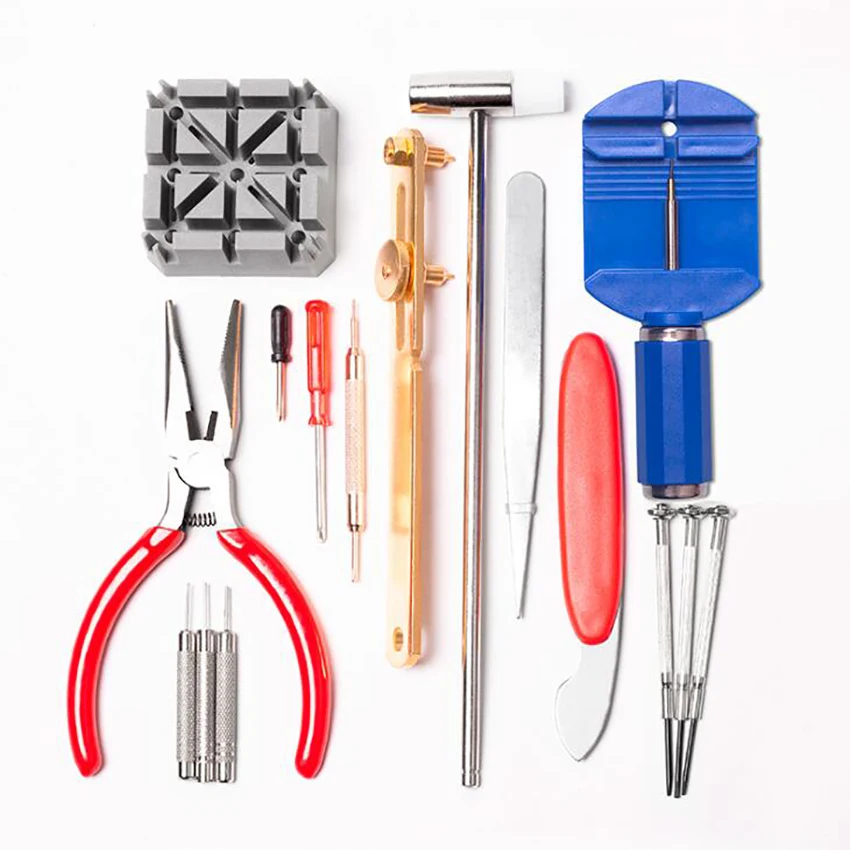 Watch Band Strap Removal Repair Tools Kits, 16pcs Watch Battery Replacement Watchband Link Remover Spring Bar Tool Kit