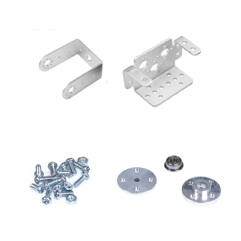 2 DOF Độ Dốc Xoay Ngang Và Đứng Các Servo Cảm Ứng Bộ Tiêu Chuẩn Servo Chưa Lắp Ráp Yuntai DIY Bộ Cánh Tay Robot servo Kim Loại