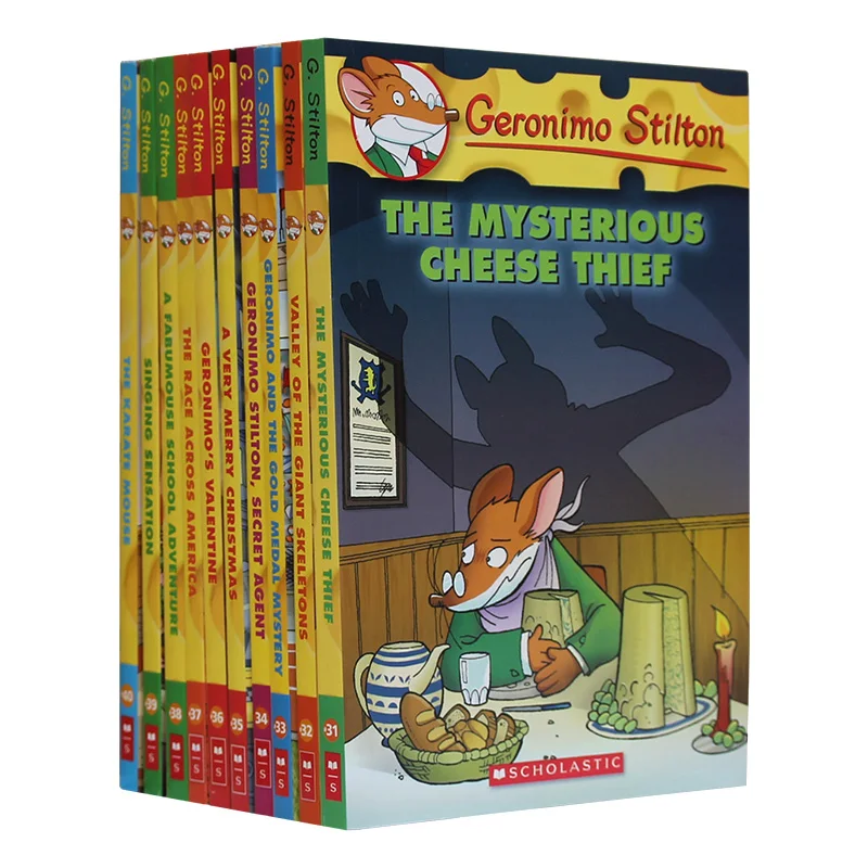 10 Books Geronimo Stilton 31-40 Mouse Reporter Adventure Explore Comic Fiction Parent Child Kids English Picture Storybook