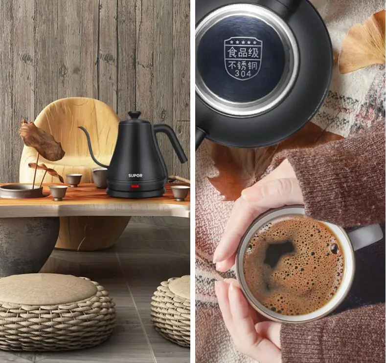 Электрический чайник из нержавеющей стали, 220 В, 800 мл