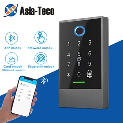 K2F Waterproof 13.56Mhz Access Control Keypad Fingerprint Door Lock TTLOCK App Bluetooth Lock Long Range 13.56MHz Card Reader