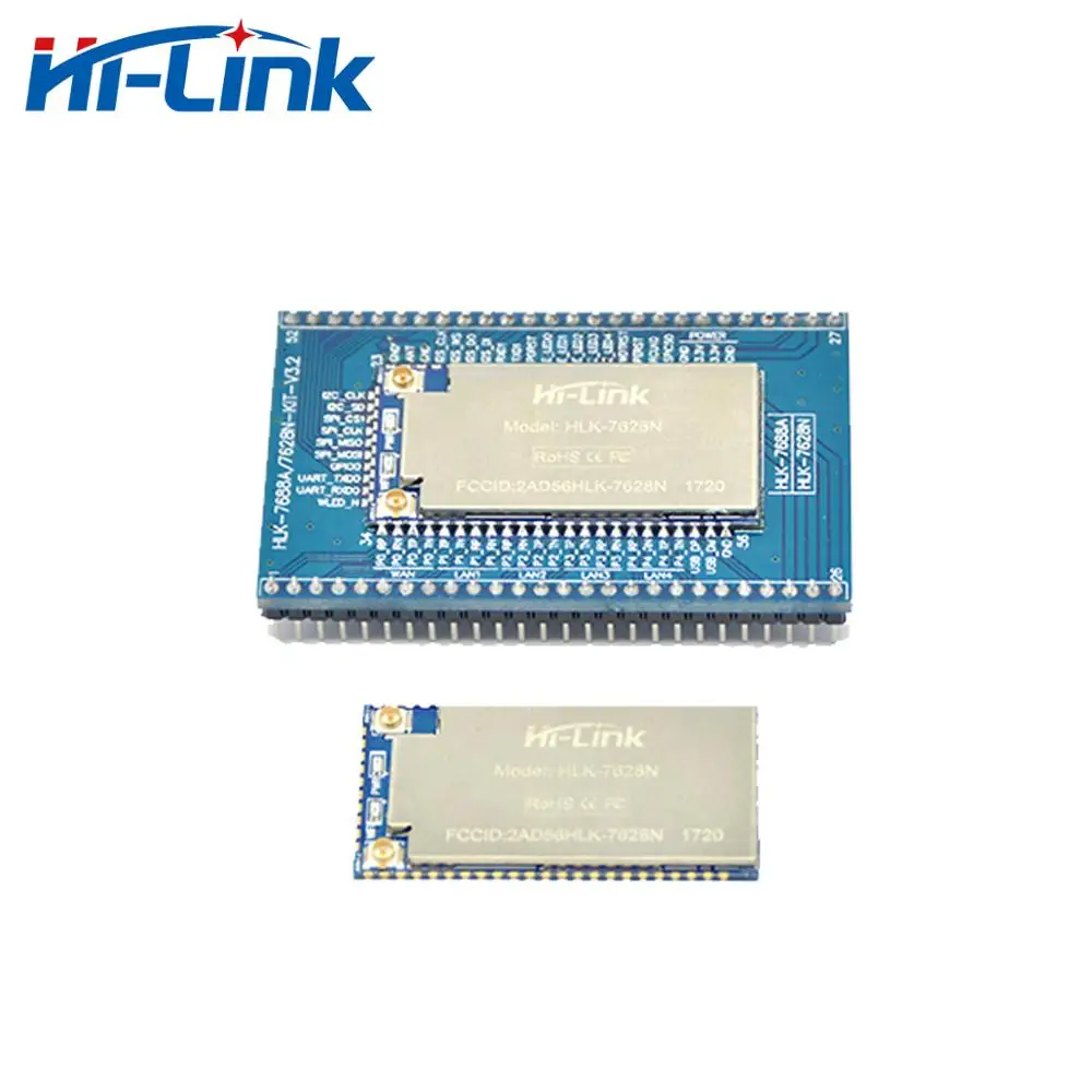 Free Shipping HLK-7628N 300Mbps Wireless Router Module with Pinboard and 6DBi Antenna