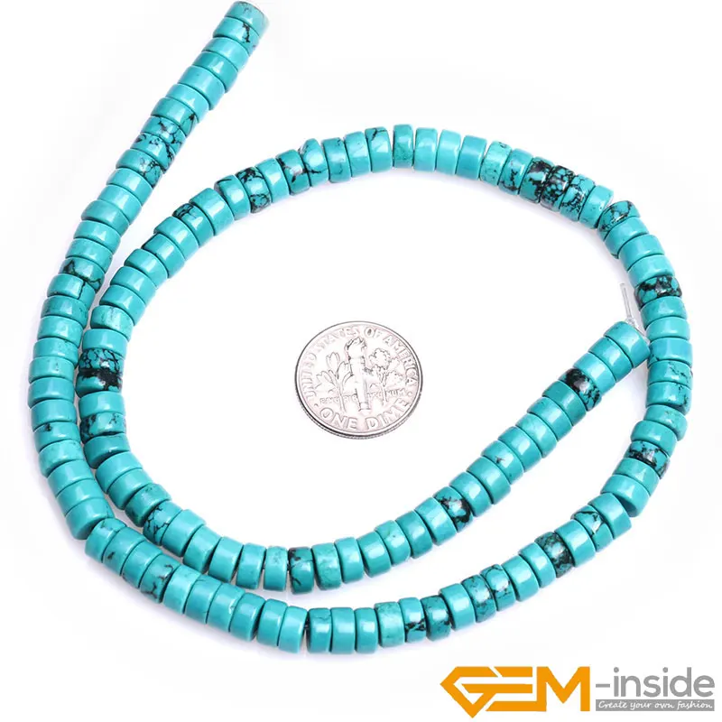 Rondelle Spacer Turquoises Beads Natural Stone Beads DIY Beads For Bracelet Necklace Jewelry Making Wholesale! Strand 15 Inch