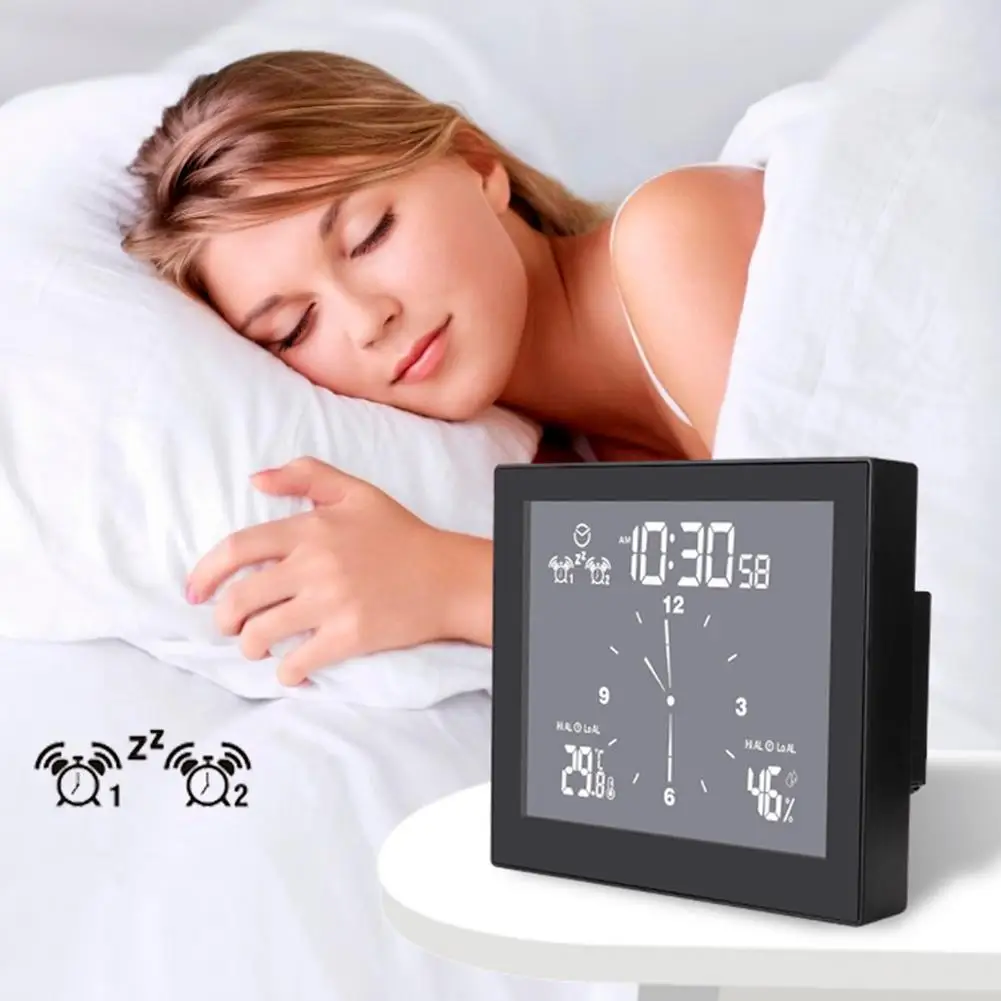 Digital Clock Waterproof Bathroom Wall Clock Shower Suction Wall Stand Alarm Timer Temperature Humidity Alarm Meter