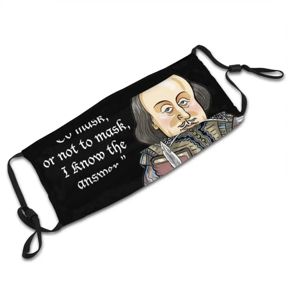 William Shakespeare Washable Trending Customized Pm2.5 Filter Mask Shakespeare Literature Poetry Romeo And Juliet Hamlet
