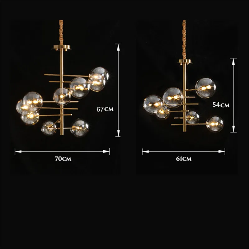 Nordic Luxury Pendant Lights Glass Ball LED Pendant Lamp Lighting Living Room Dining Room Restaurant Kitchen Decor Hanging Lamp