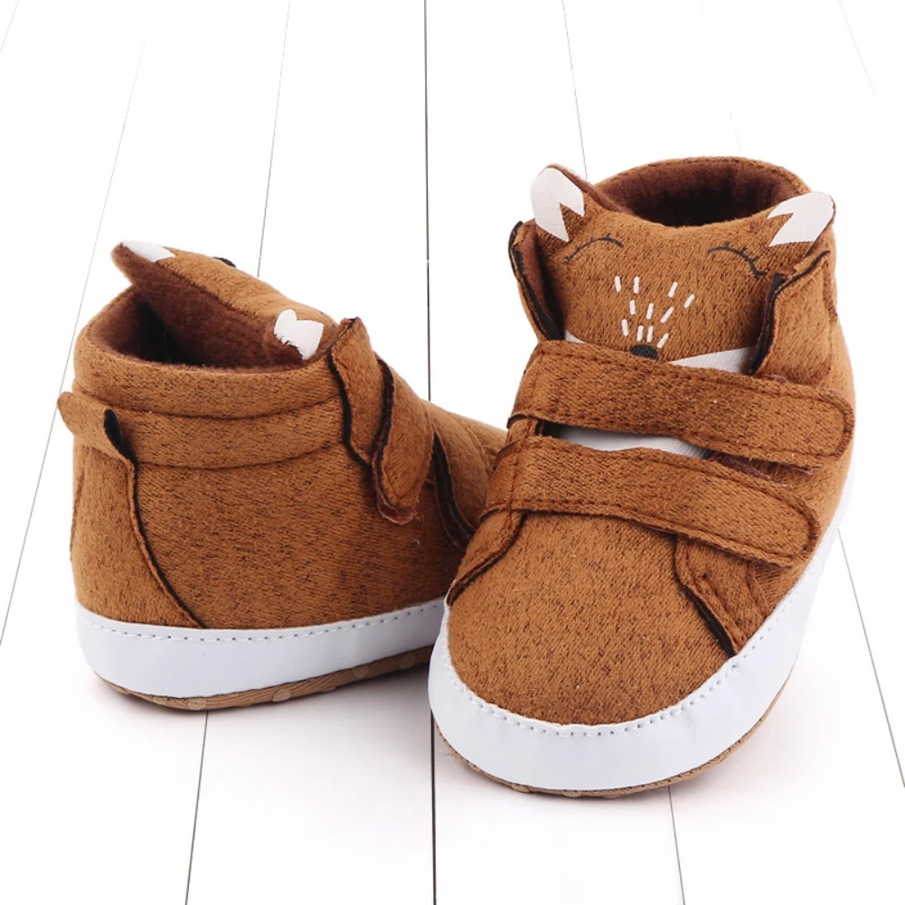 Newborn Baby Boy Girl Cotton Soft Sole Crib Shoes Anti-slip Sneaker panda PU Warm Boots Breathable Solid First Walkers 0-18M