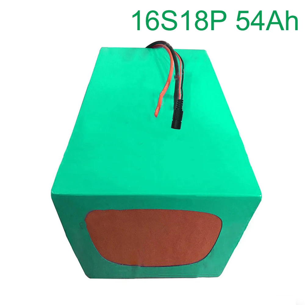 

60V 54Ah 16S18P 18650 Li-ion Battery electric two Three wheeled motorcycle bicycle ebike 315*180*140mm