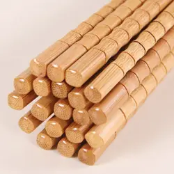 1 Pairs Bamboo Ecological Chopsticks Handmade Wood Chop Sticks Korean Kitchen Supplies Reusable Adult Eating Utensils Cutlery