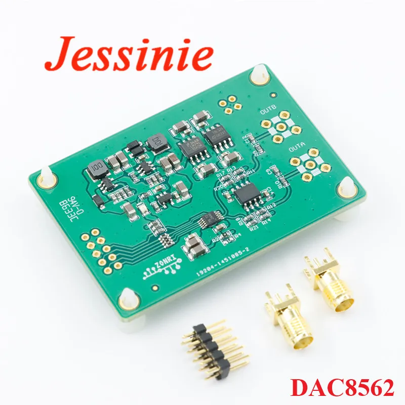 DAC Module DAC8562 Amplifier Board Module DC 2.7-5.5V Positive and Negative 10V Signal Amplitude 16Bit DAC Single/Bipolar Output