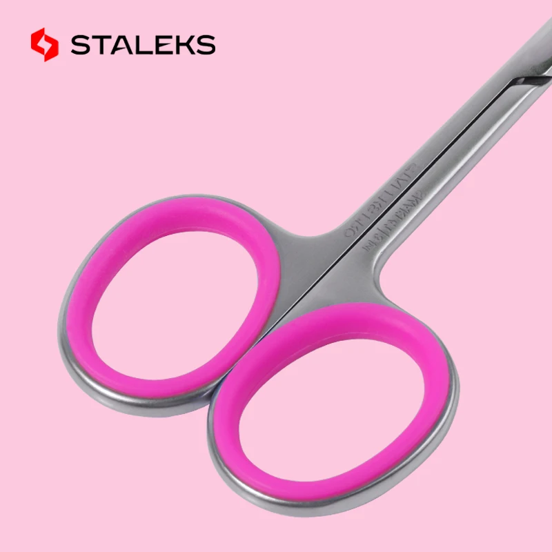 1pc STALEKS Smart 41-3 Stainless Steel Dead Skin Scissors Eagle Beak Hook Scissors Eyebrow Nose Hair Scissor Nursing Tools