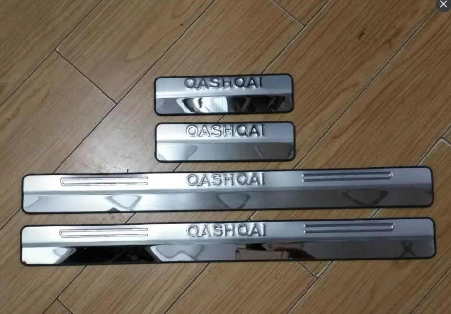 For Nissan QASHQAI 2008 to 2019 J10  J11Stainless Steel Scuff Plate Door Sill Cover car styling auto accessories