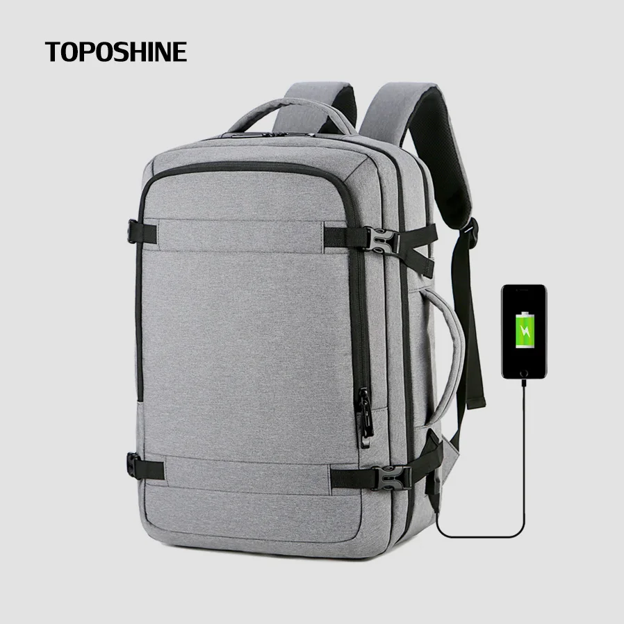 

Toposhine USB Men Backbacks Travel Daypacks Male Leisure Backpack Mochila 15.6 inch Laptop 3 Color Men Shoulder Bag Laptop Bags