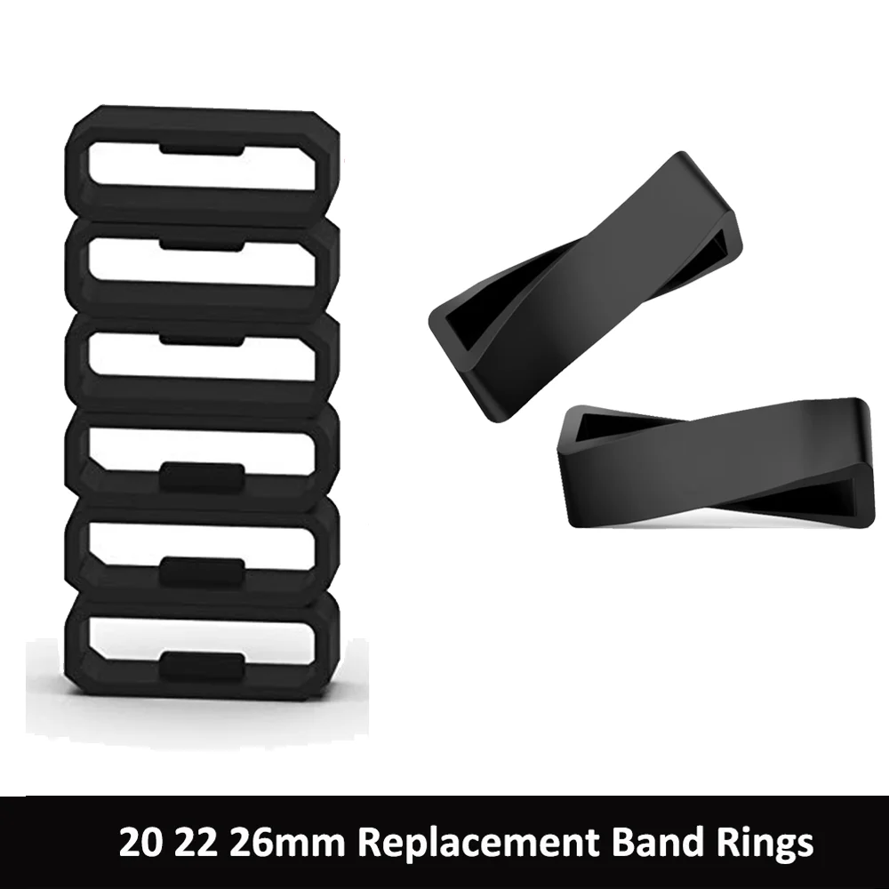 hot Rubber Silicone Band WatchStrap Keeper Loop Security Holder Retainer Ring For Garmin Fenix 6 6X 6 Pro 5X 5S 5 5 Plus 3 HR