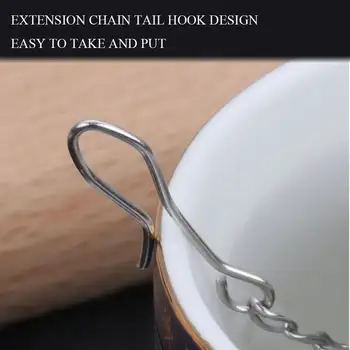 Nerezový sítko na koření s jemným okem, filtr na sypaný čaj a bylinné sítko s prodlouženým řetězcem, kuchyňské kořenící kuličky 10 nejlepší prodej Klíčenka s kořením - №8