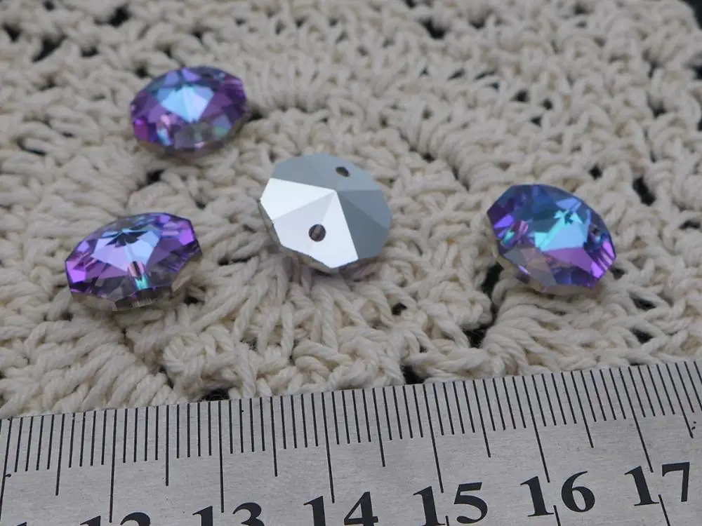 AAA Top Quality 14mm 8116 Octagon Beads with two hole 100pcs Necklaces Bracelets Rings