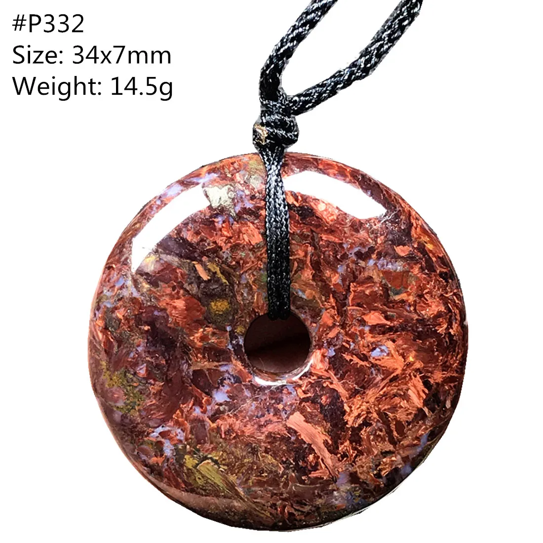 Natural Pietersite Stone Pendant Necklace Jewelry For Women Men Namibia Energy Gemstone Peace Buckle Beads Rope Chains AAAAA