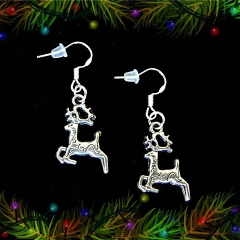 Reindeer Earrings Reindeer Dangle Earrings Christmas Earrings Winter Earrings Winter Jewelry