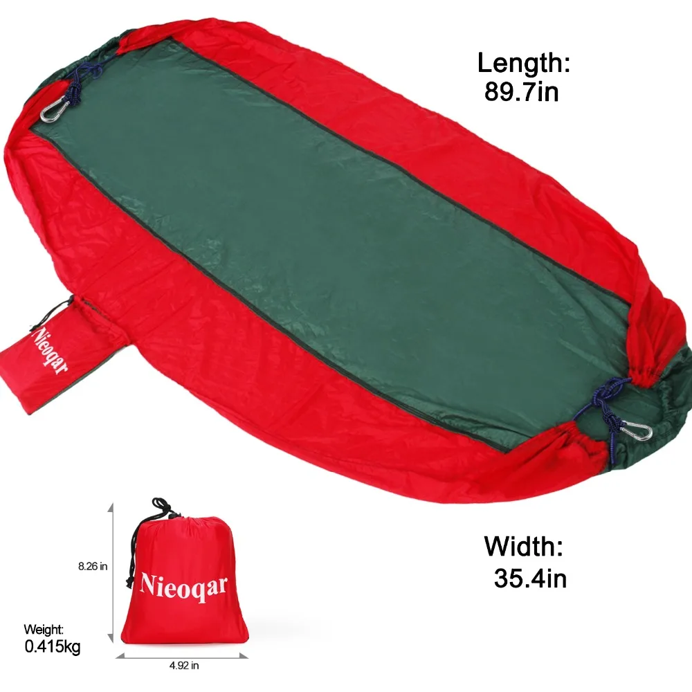 ultralight 1-2 person hammocks outdoor camping traveling hiking sleeping bed picnic swing tent single tent  Red, green 230*90CM