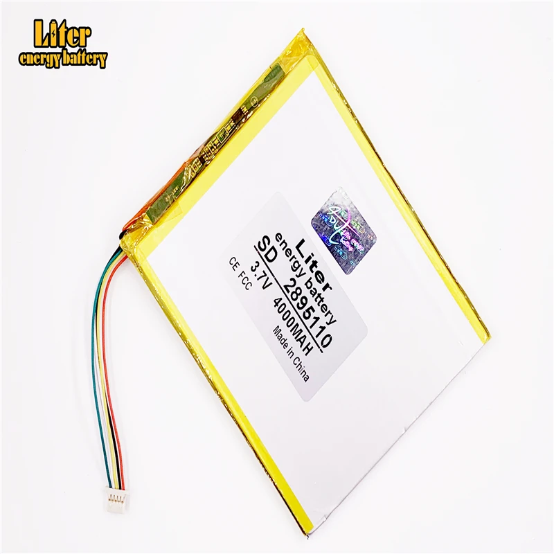 5-поточный 3,7 в литий-полимерный аккумулятор 2895110 3,7 в 4000 мАч 3095110 Мобильная мощность «сделай сам» планшетный компьютер