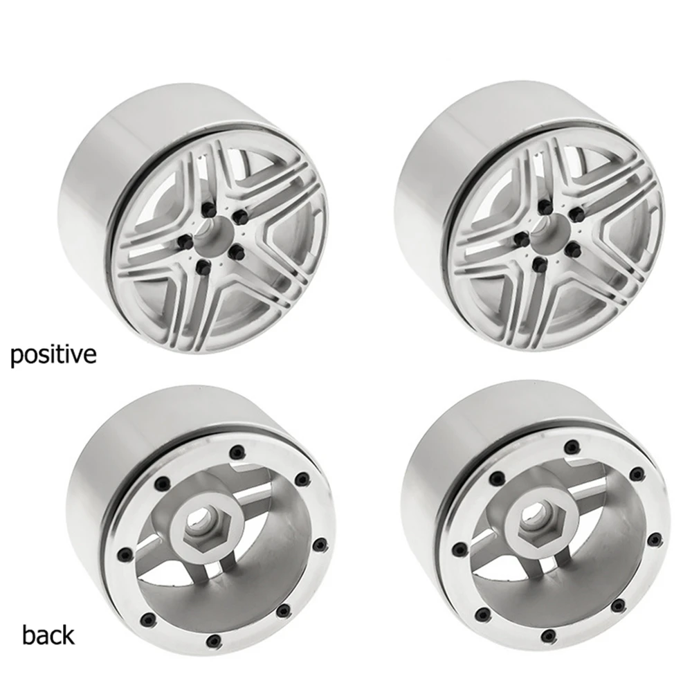 

4pcs 2.2 inche Metal Beadlock Wheels Rims for 1/10 Traxxas TRX6 G63 6X6 TRX4 G500 RC Crawler Car Accessories