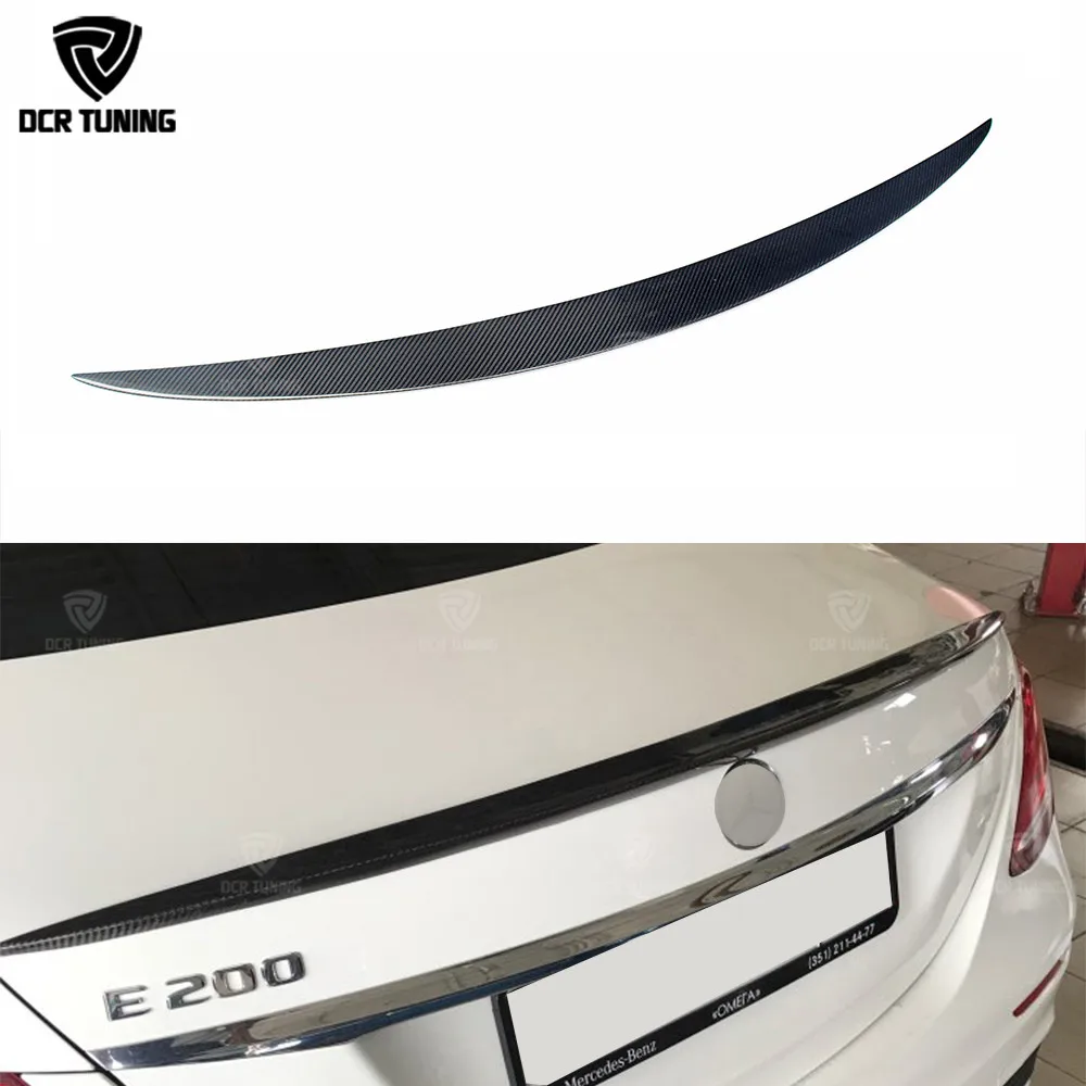 

AMG Style spoiler For Mercedes W213 spoiler E Class 4-Door Sedan E200 E220 E250 E300 Carbon Fiber Rear Trunk Spoiler Wing 2016+