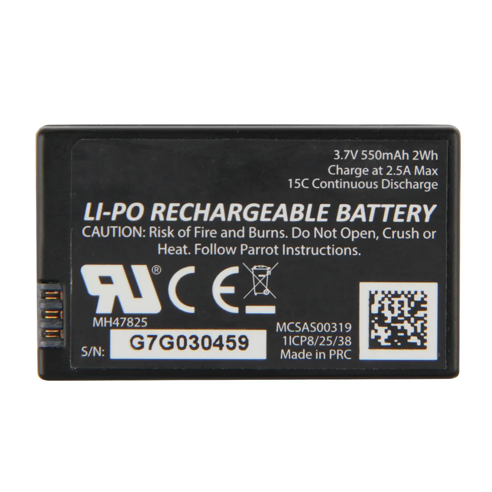 Original Replacement Battery For Parrot Mambo MiniDrone Jumping Sumo Rolling Spider Genuine Battery 550mAh